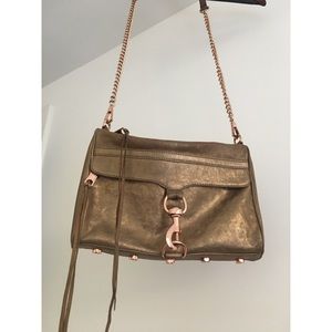 Rebecca Minkoff Khaki Crossbody w Rose Gold Detail
